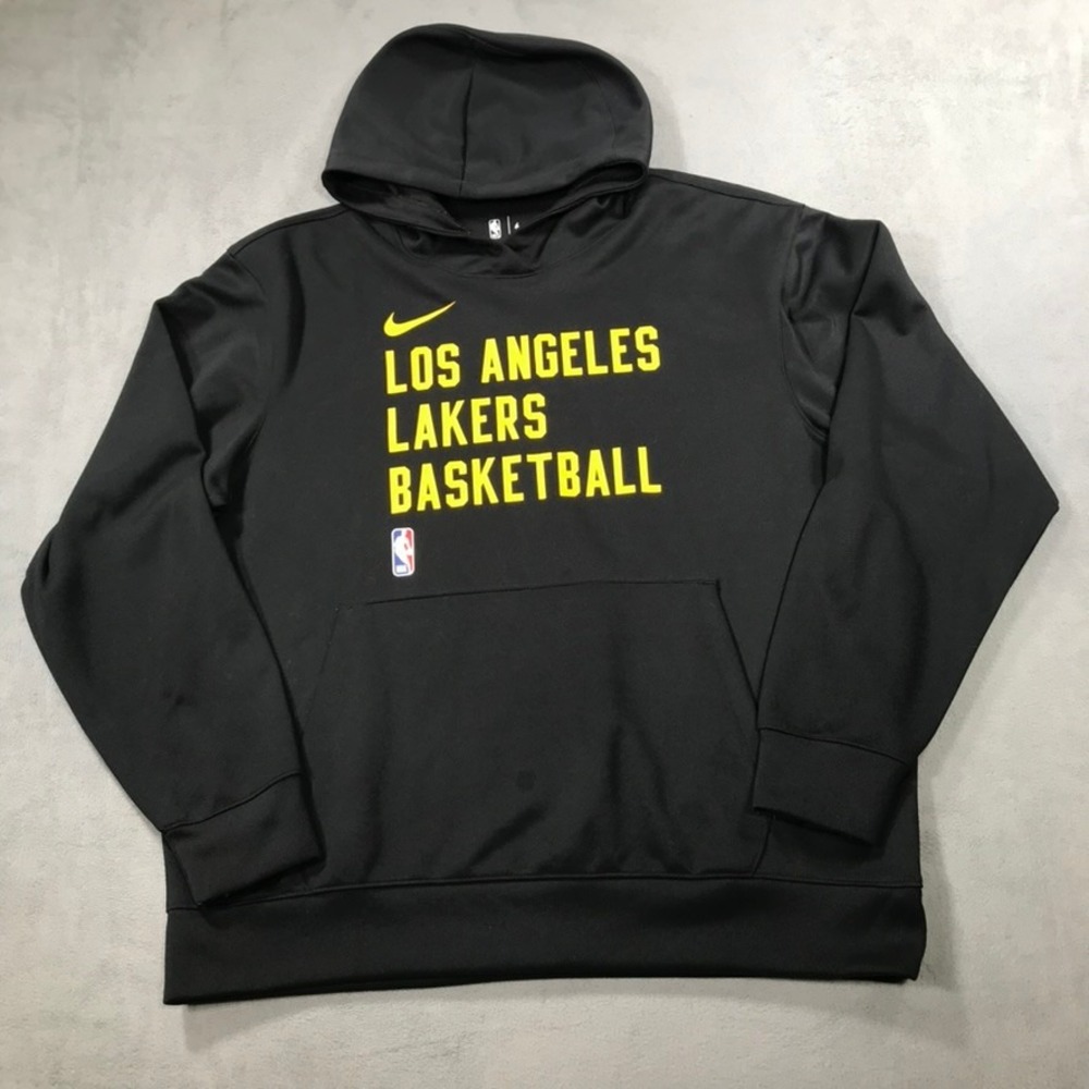 Nike Hoodie Men's XL Black Los Angeles Lakers Basketball NBA Pullover *